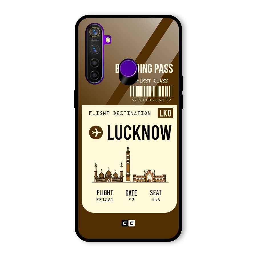 Lucknow Boarding Pass Glass Back Case for Realme 5 Pro