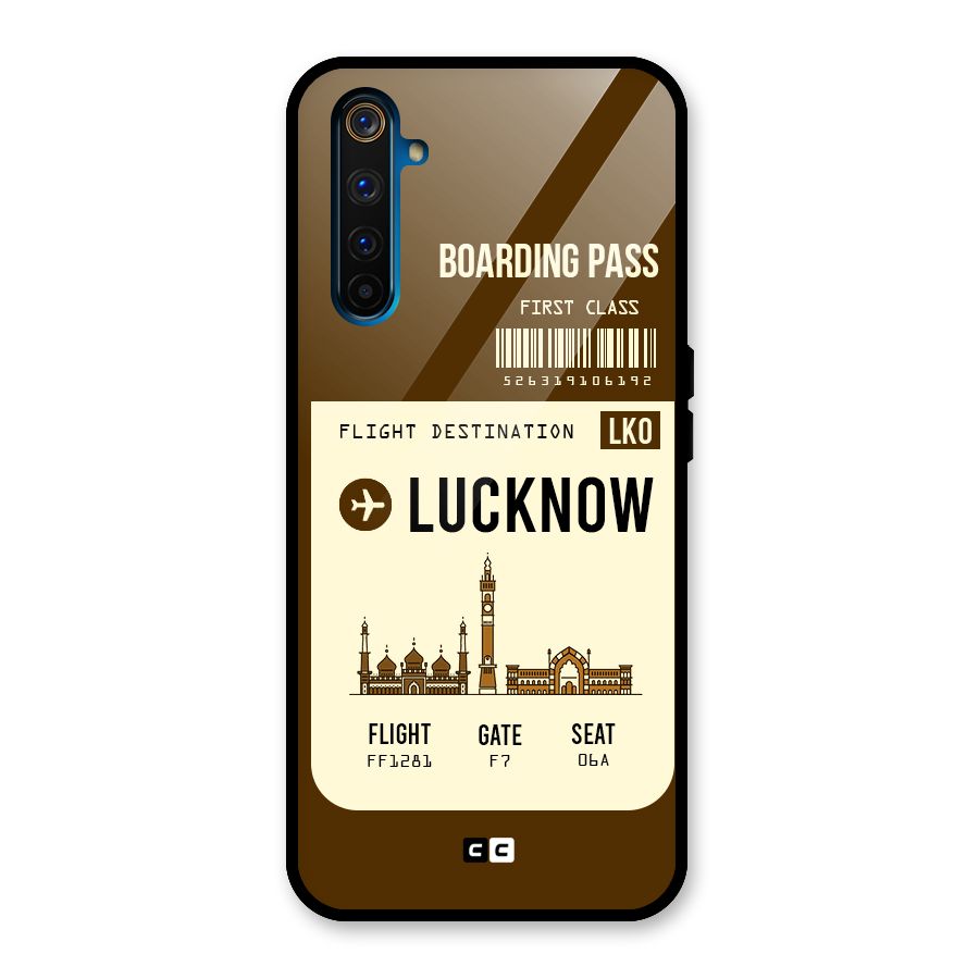 Lucknow Boarding Pass Glass Back Case for Realme 6 Pro