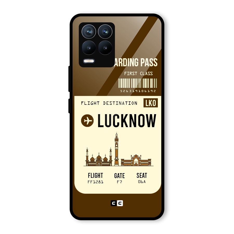 Lucknow Boarding Pass Glass Back Case for Realme 8 Pro