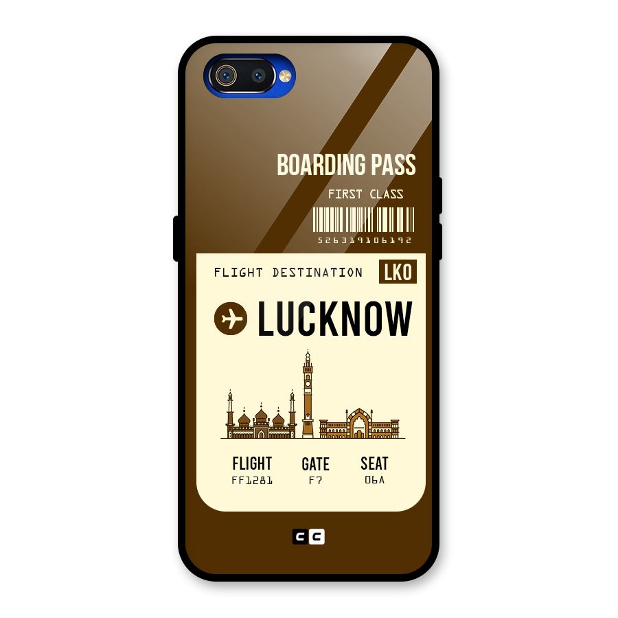 Lucknow Boarding Pass Glass Back Case for Realme C2