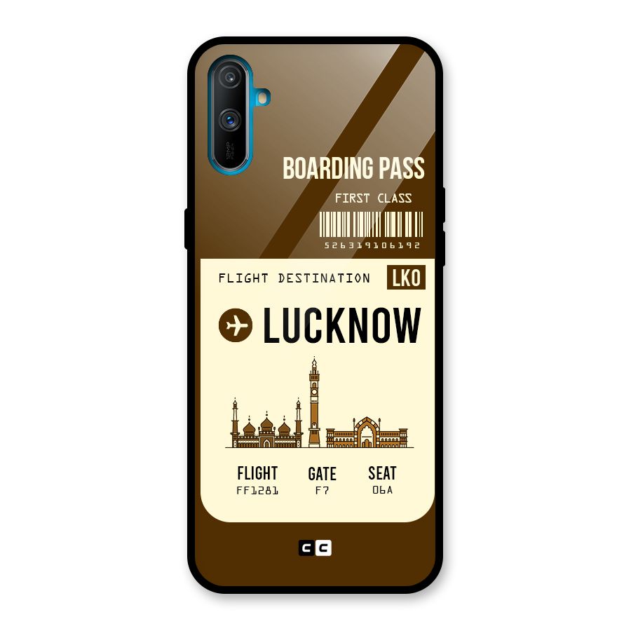 Lucknow Boarding Pass Glass Back Case for Realme C3