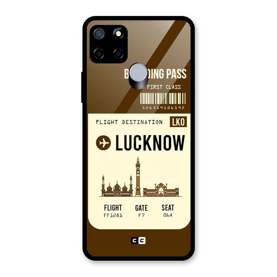 Lucknow Boarding Pass Glass Back Case for Realme Narzo 20