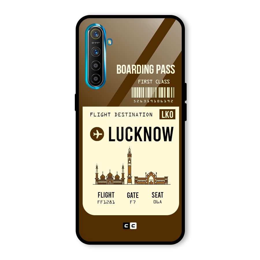 Lucknow Boarding Pass Glass Back Case for Realme X2