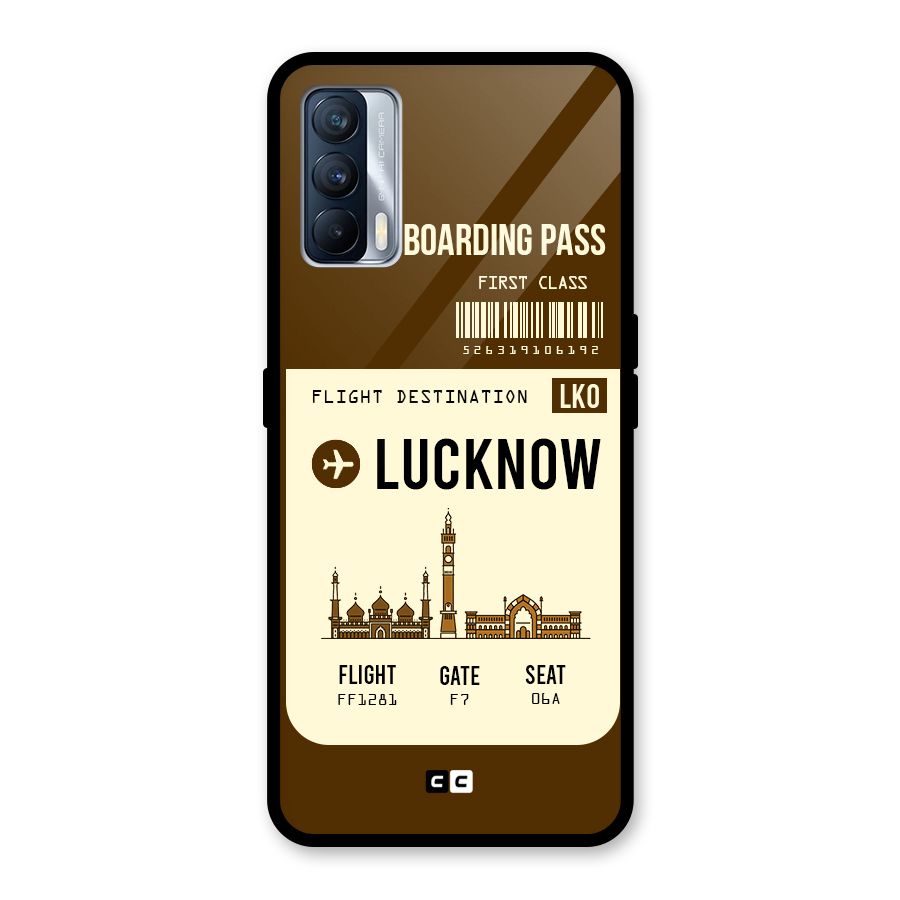 Lucknow Boarding Pass Glass Back Case for Realme X7