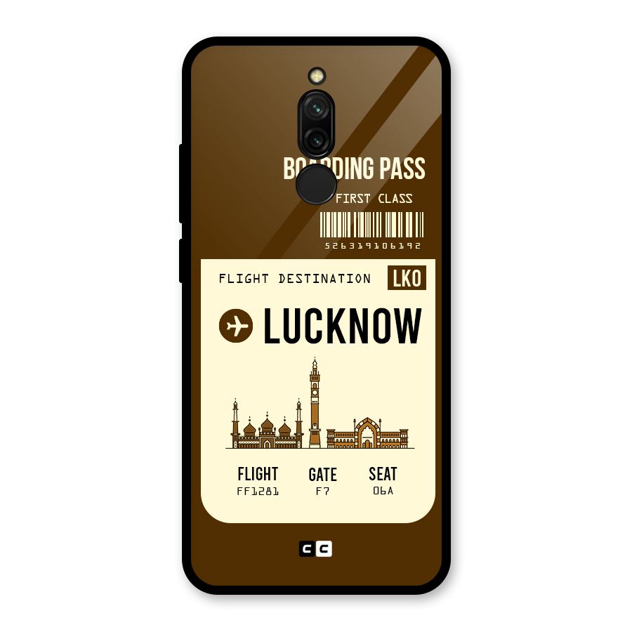 Lucknow Boarding Pass Glass Back Case for Redmi 8