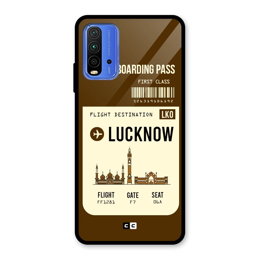 Lucknow Boarding Pass Glass Back Case for Redmi 9 Power