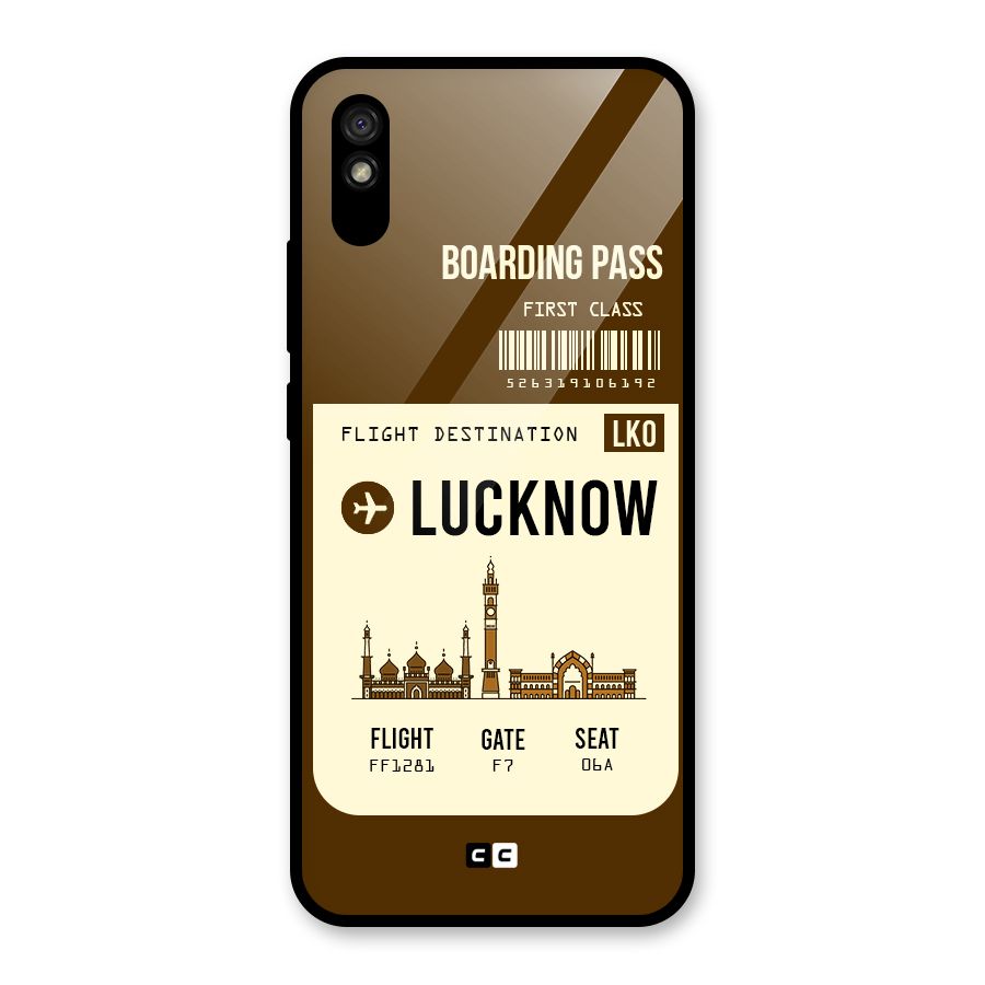 Lucknow Boarding Pass Glass Back Case for Redmi 9i