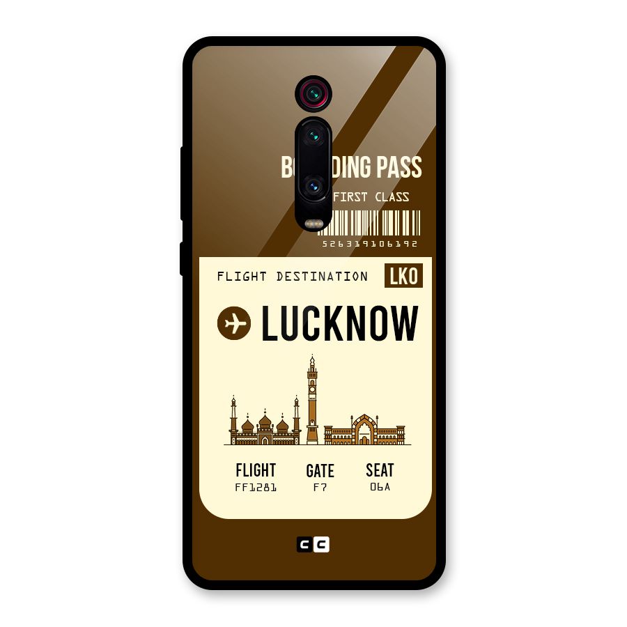 Lucknow Boarding Pass Glass Back Case for Redmi K20