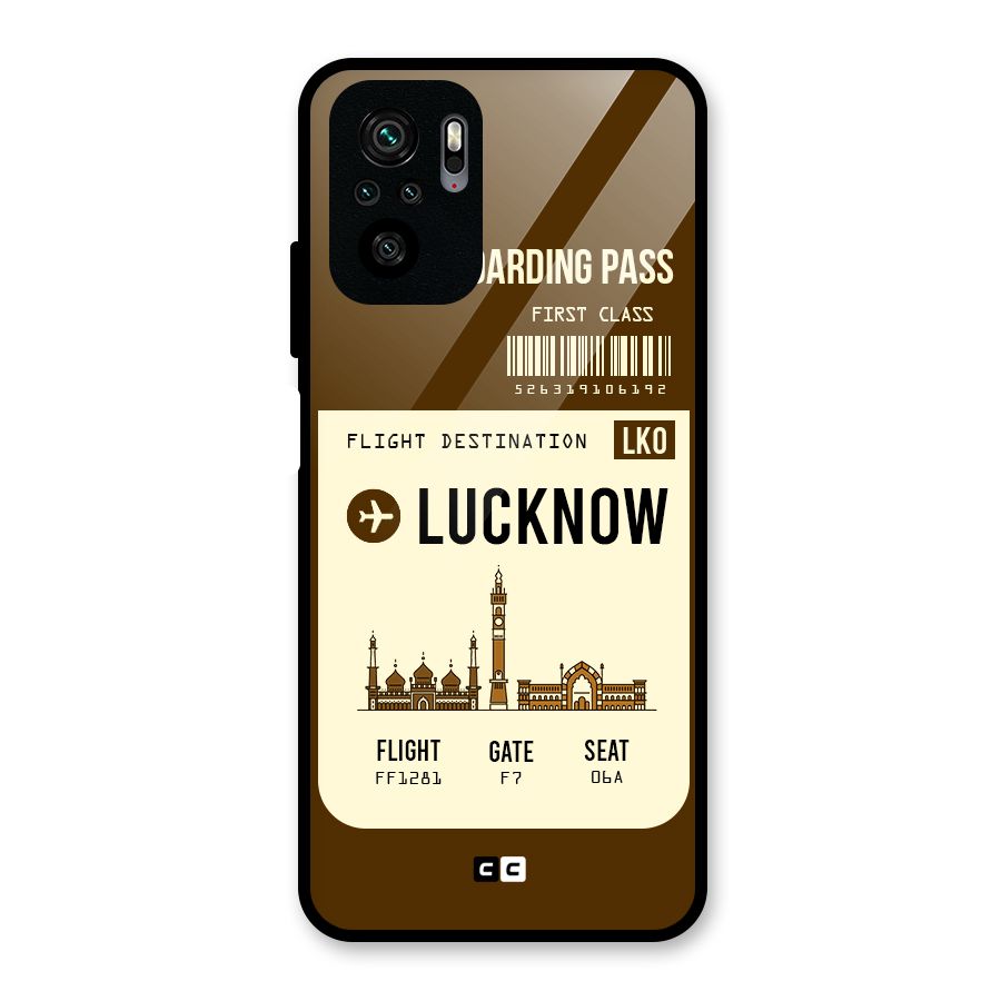 Lucknow Boarding Pass Glass Back Case for Redmi Note 10S