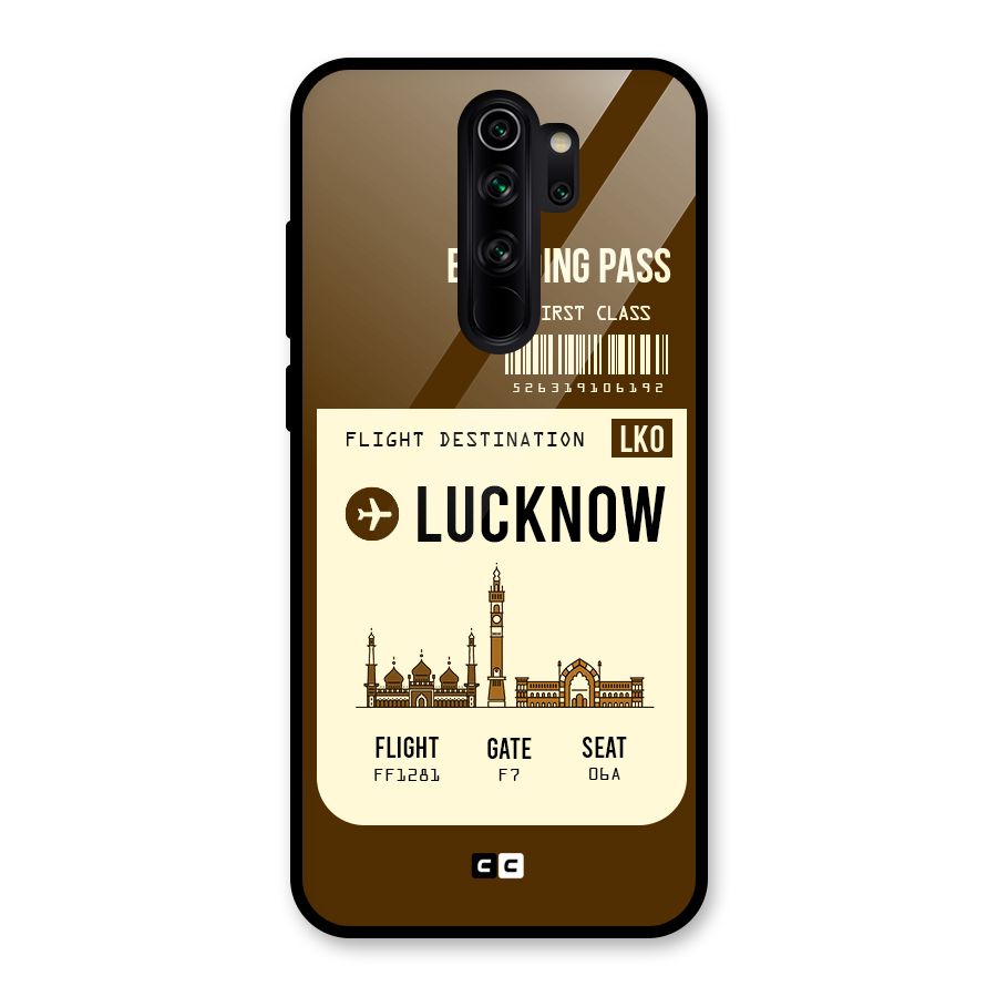 Lucknow Boarding Pass Glass Back Case for Redmi Note 8 Pro