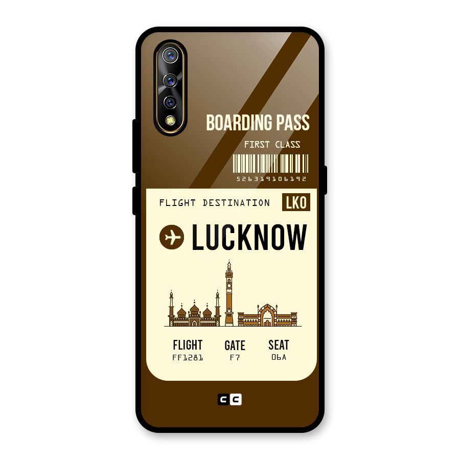 Lucknow Boarding Pass Glass Back Case for Vivo S1