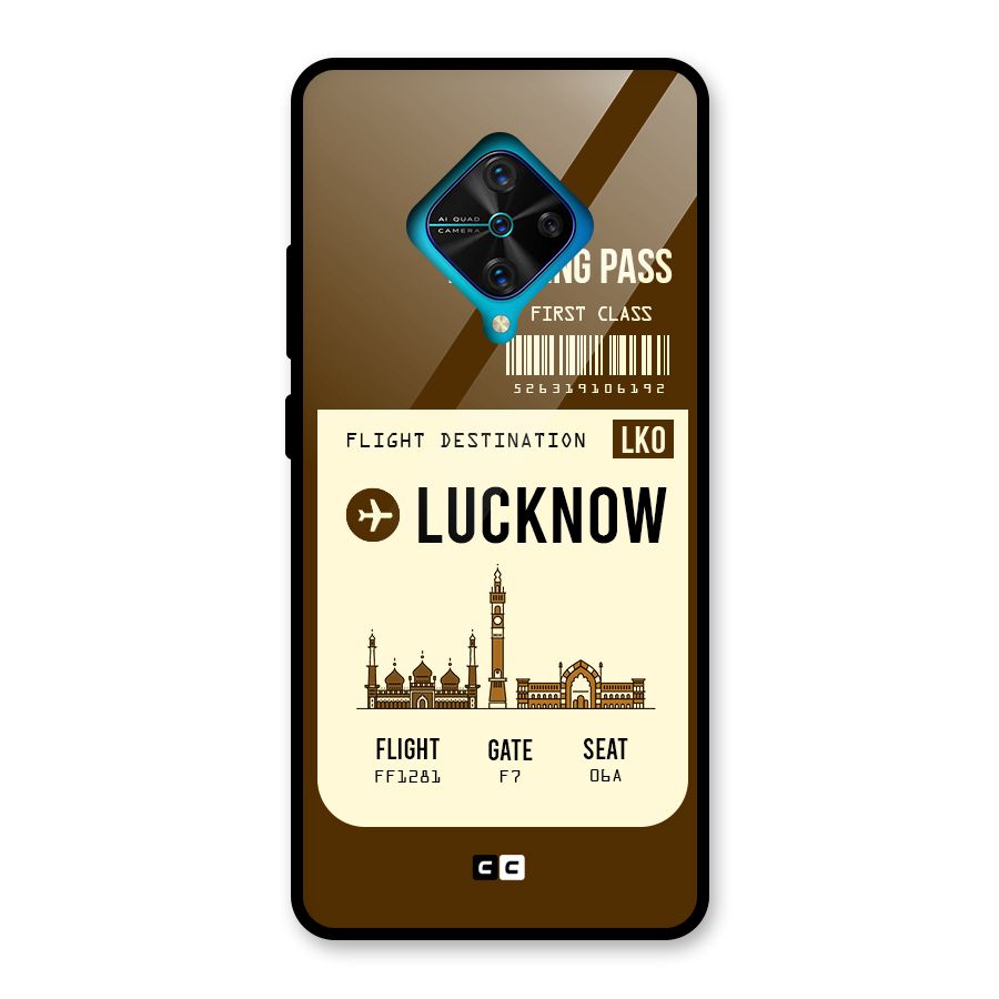 Lucknow Boarding Pass Glass Back Case for Vivo S1 Pro