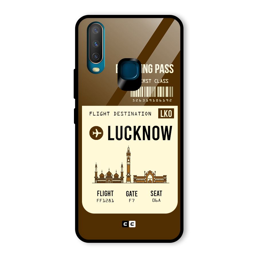 Lucknow Boarding Pass Glass Back Case for Vivo U10