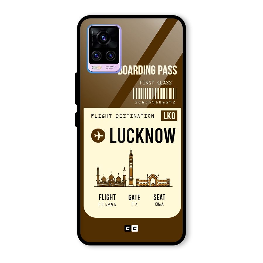 Lucknow Boarding Pass Glass Back Case for Vivo V20 Pro