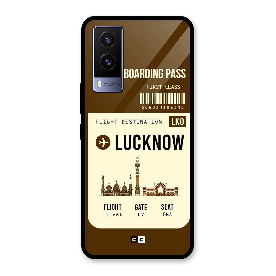 Lucknow Boarding Pass Glass Back Case for Vivo V21e 5G