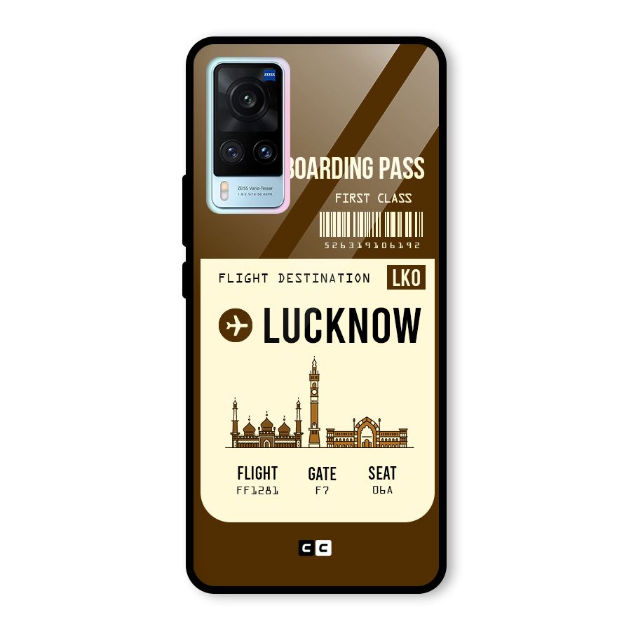 Lucknow Boarding Pass Glass Back Case for Vivo X60