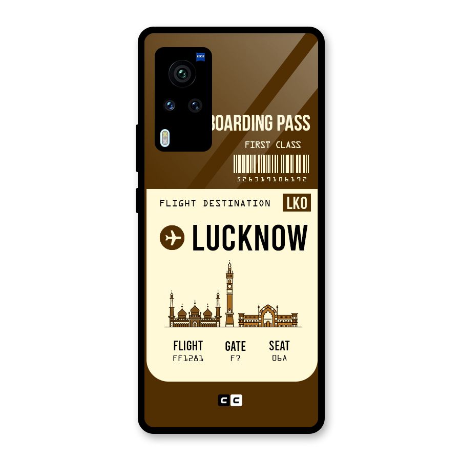 Lucknow Boarding Pass Glass Back Case for Vivo X60 Pro