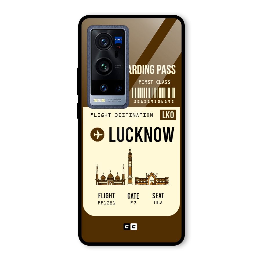 Lucknow Boarding Pass Glass Back Case for Vivo X60 Pro Plus