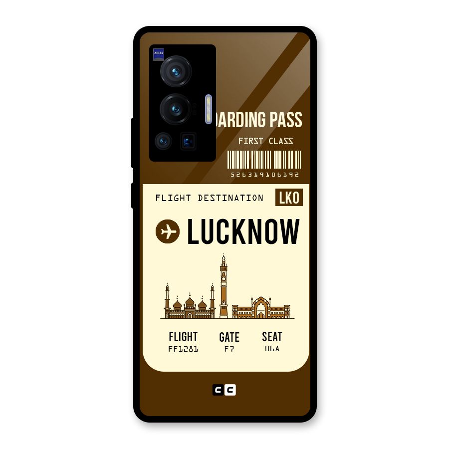 Lucknow Boarding Pass Glass Back Case for Vivo X70 Pro