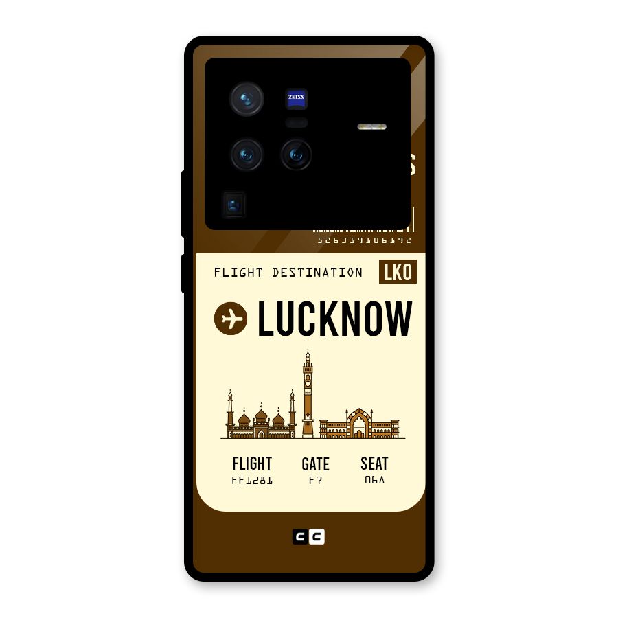 Lucknow Boarding Pass Glass Back Case for Vivo X80 Pro