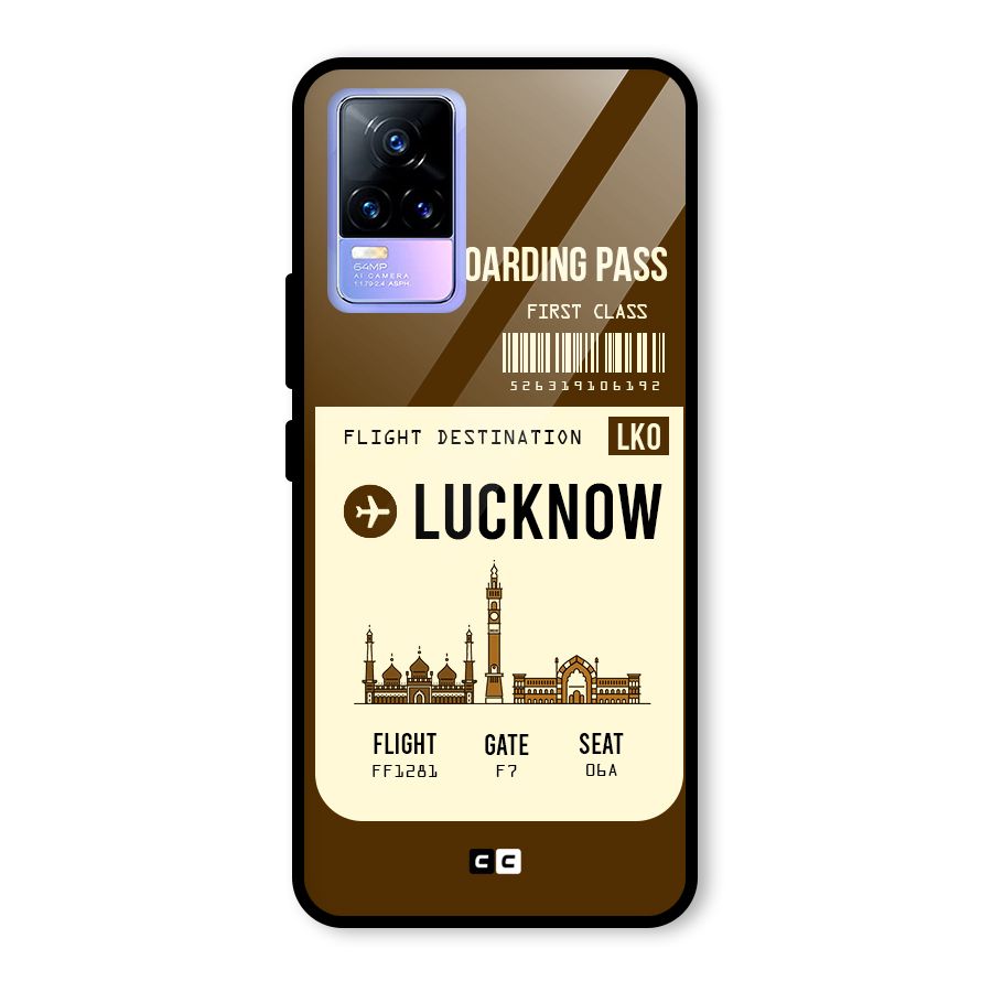 Lucknow Boarding Pass Glass Back Case for Vivo Y73