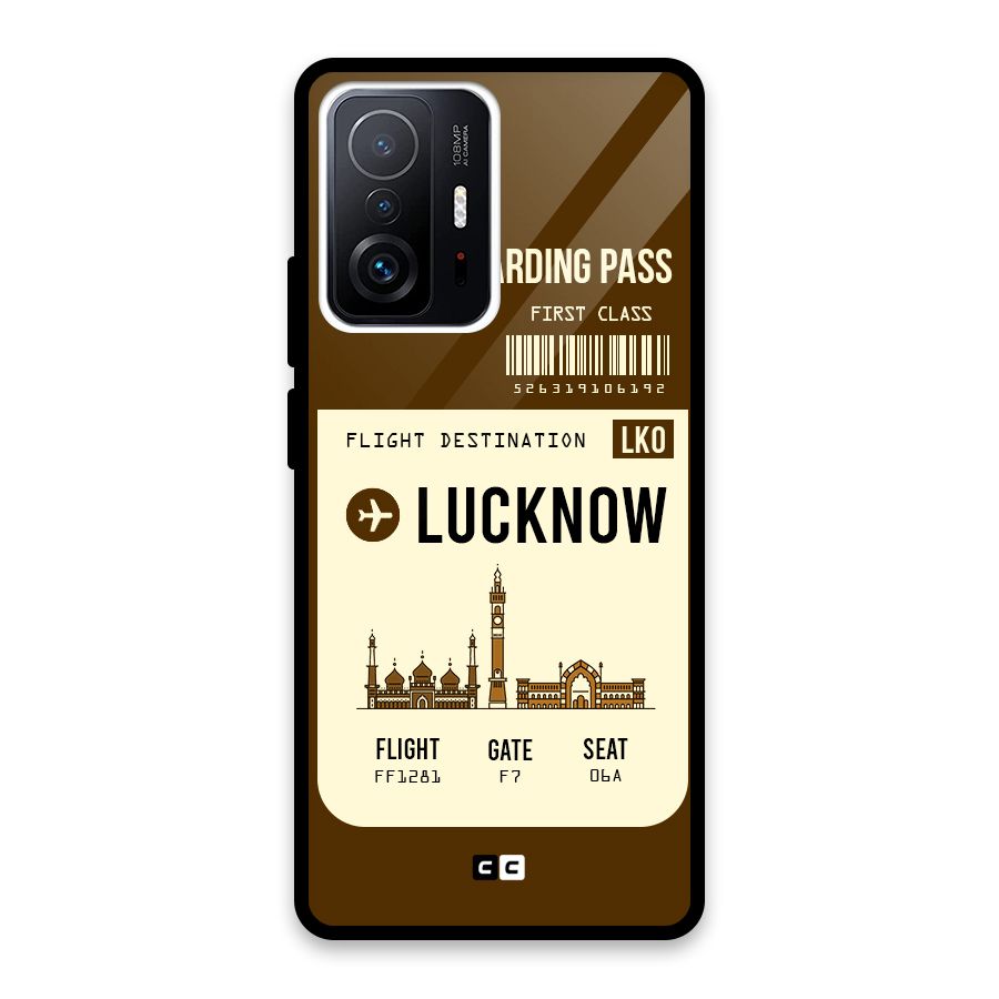 Lucknow Boarding Pass Glass Back Case for Xiaomi 11T Pro