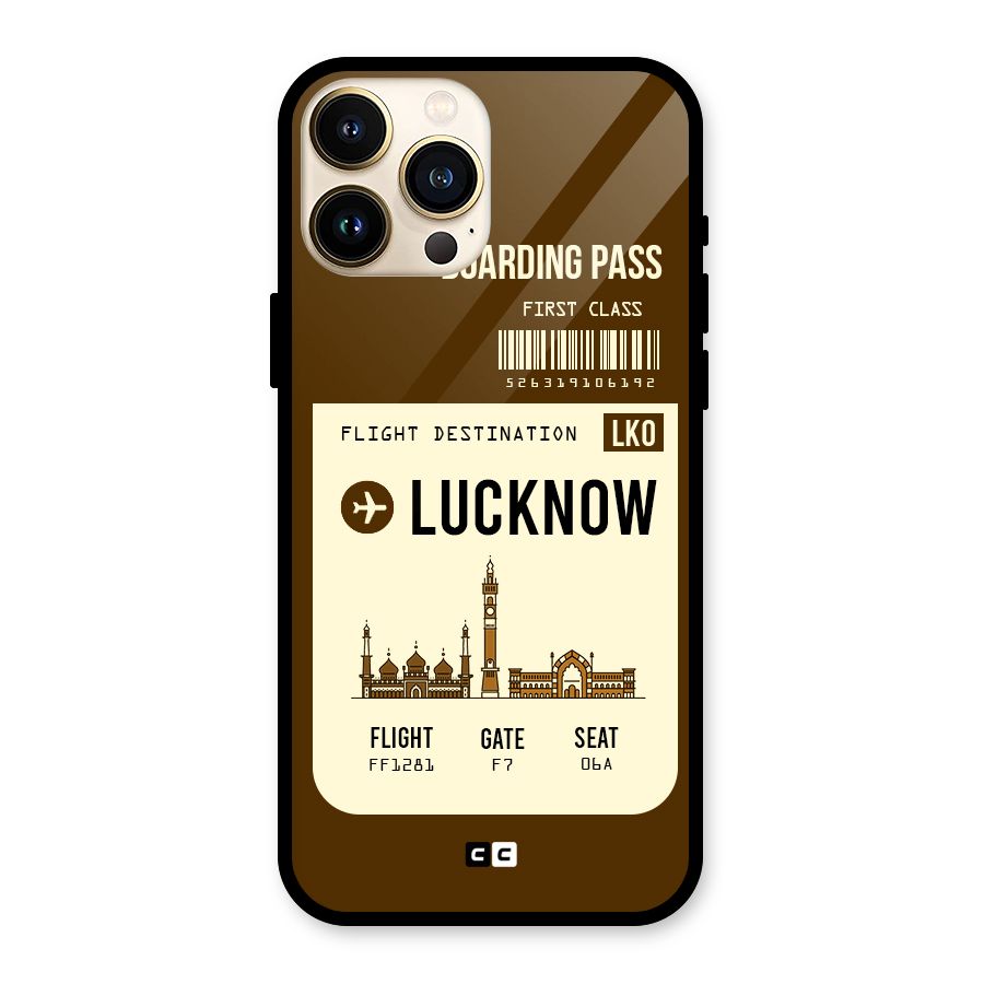 Lucknow Boarding Pass Glass Back Case for iPhone 13 Pro Max