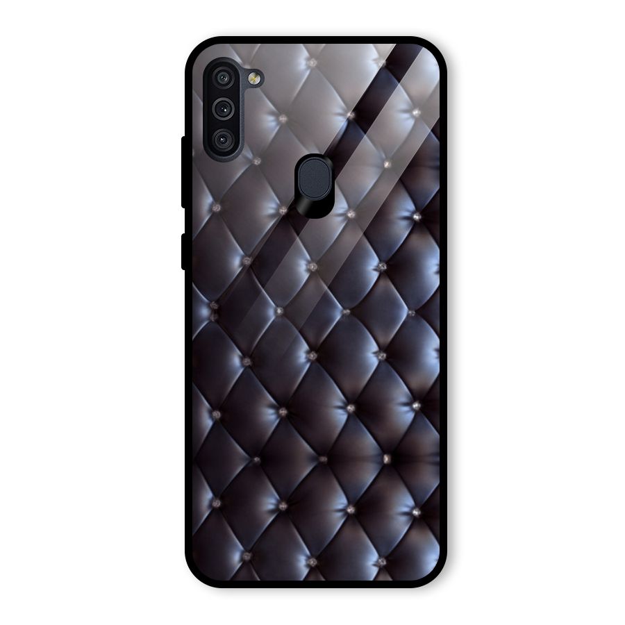 Luxury Pattern Glass Back Case for Galaxy M11