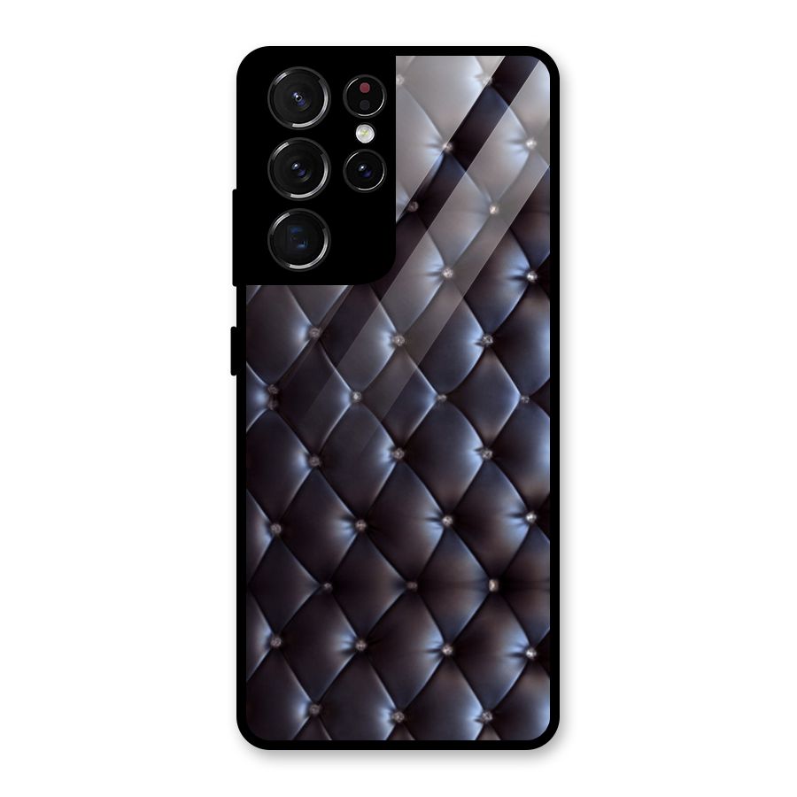 Luxury Pattern Glass Back Case for Galaxy S21 Ultra 5G
