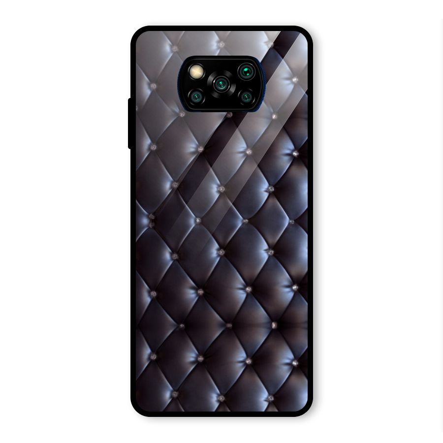 Luxury Pattern Glass Back Case for Poco X3 Pro