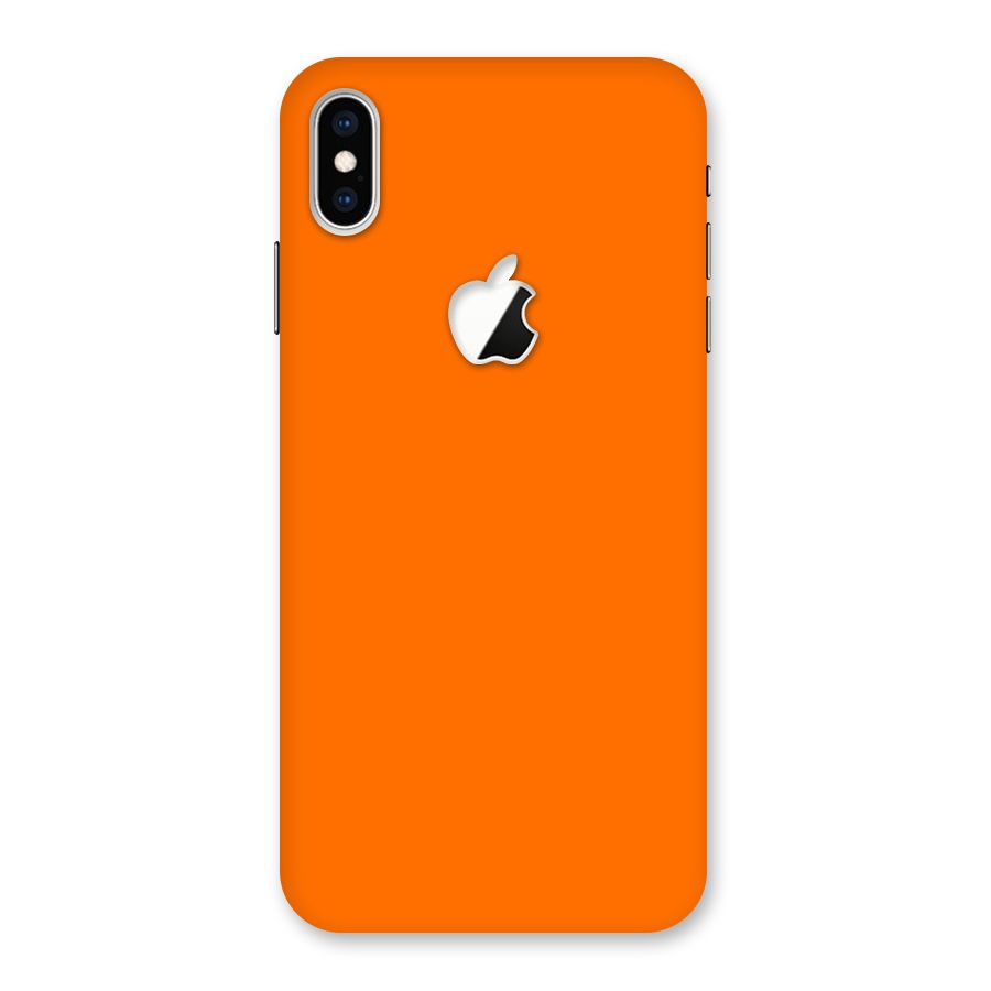 Mac Orange Back Case for iPhone XS Max Apple Cut