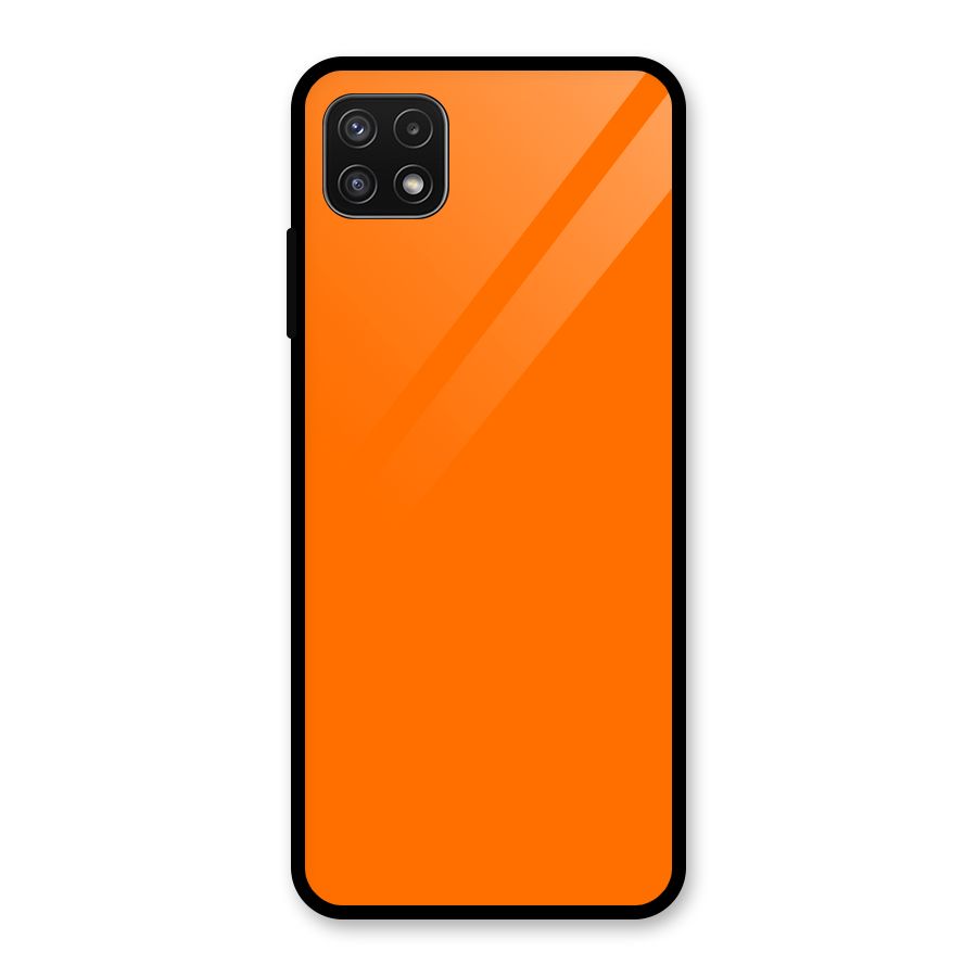 Mac Orange Glass Back Case for Galaxy A22 5G