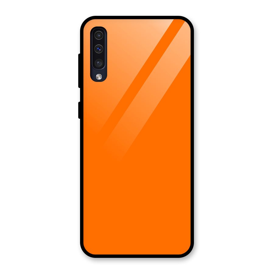 Mac Orange Glass Back Case for Galaxy A50