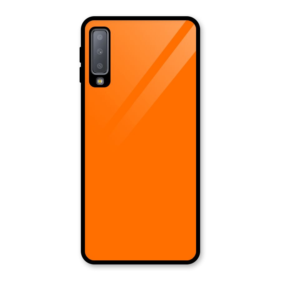 Mac Orange Glass Back Case for Galaxy A7 (2018)