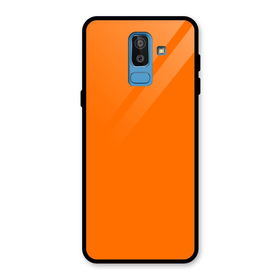 Mac Orange Glass Back Case for Galaxy J8