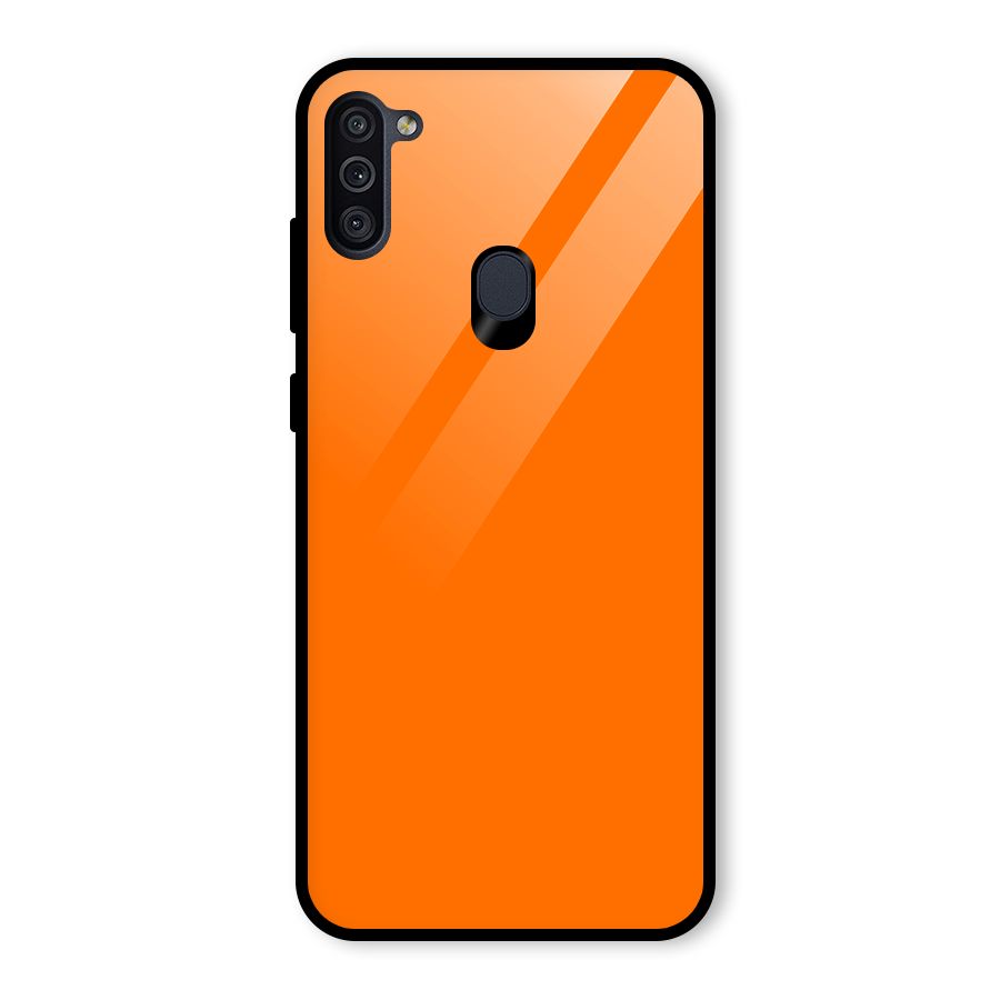 Mac Orange Glass Back Case for Galaxy M11
