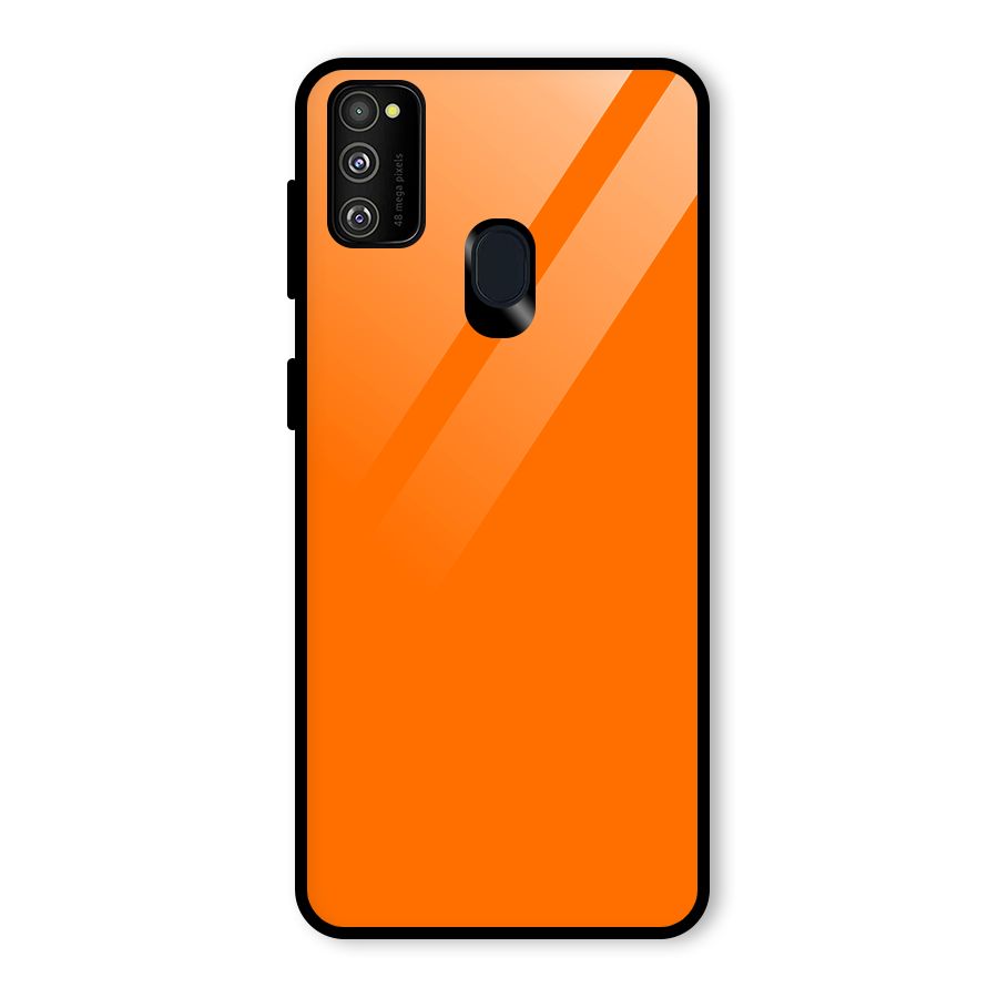 Mac Orange Glass Back Case for Galaxy M30s