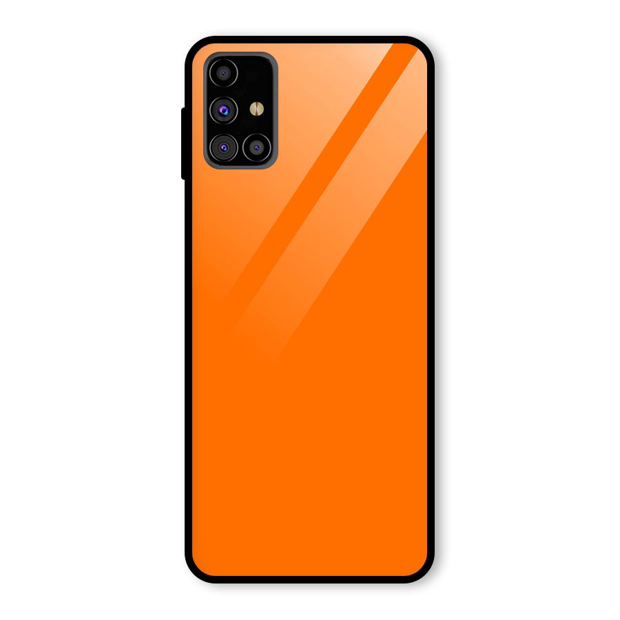 Mac Orange Glass Back Case for Galaxy M31s