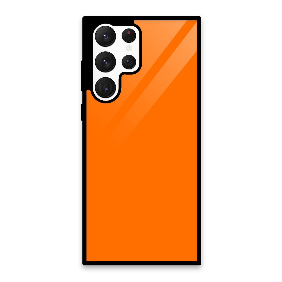 Mac Orange Glass Back Case for Galaxy S22 Ultra 5G