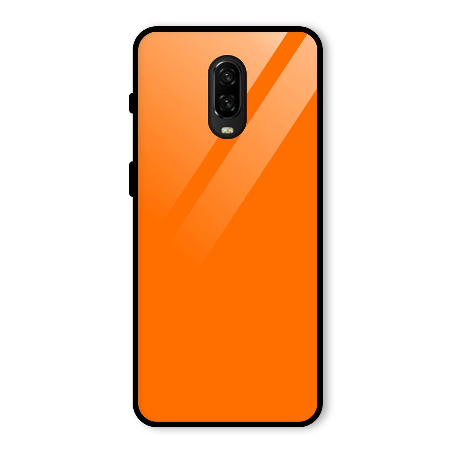 Mac Orange Glass Back Case for OnePlus 6T