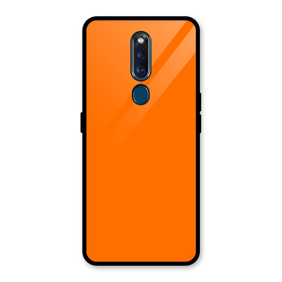 Mac Orange Glass Back Case for Oppo F11 Pro