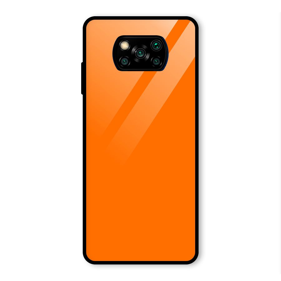 Mac Orange Glass Back Case for Poco X3 Pro