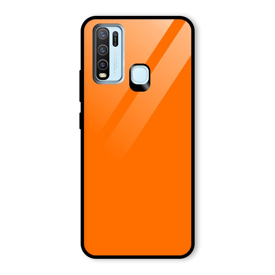 Mac Orange Glass Back Case for Vivo Y30