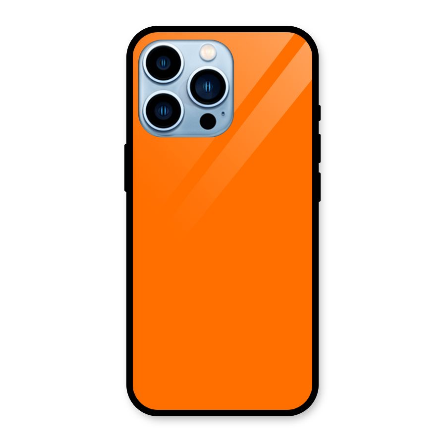 Mac Orange Glass Back Case for iPhone 13 Pro