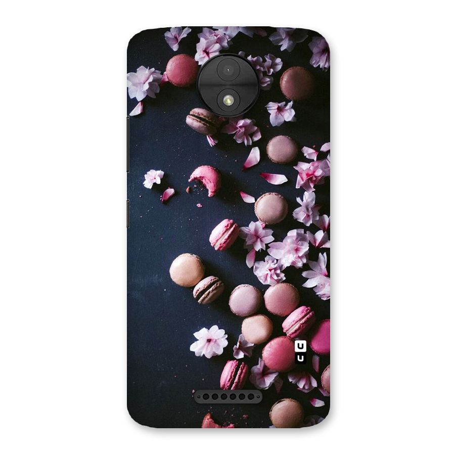 Macaroons And Cheery Blossoms Back Case for Moto C