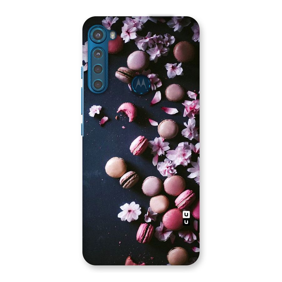 Macaroons And Cheery Blossoms Back Case for Motorola One Fusion Plus