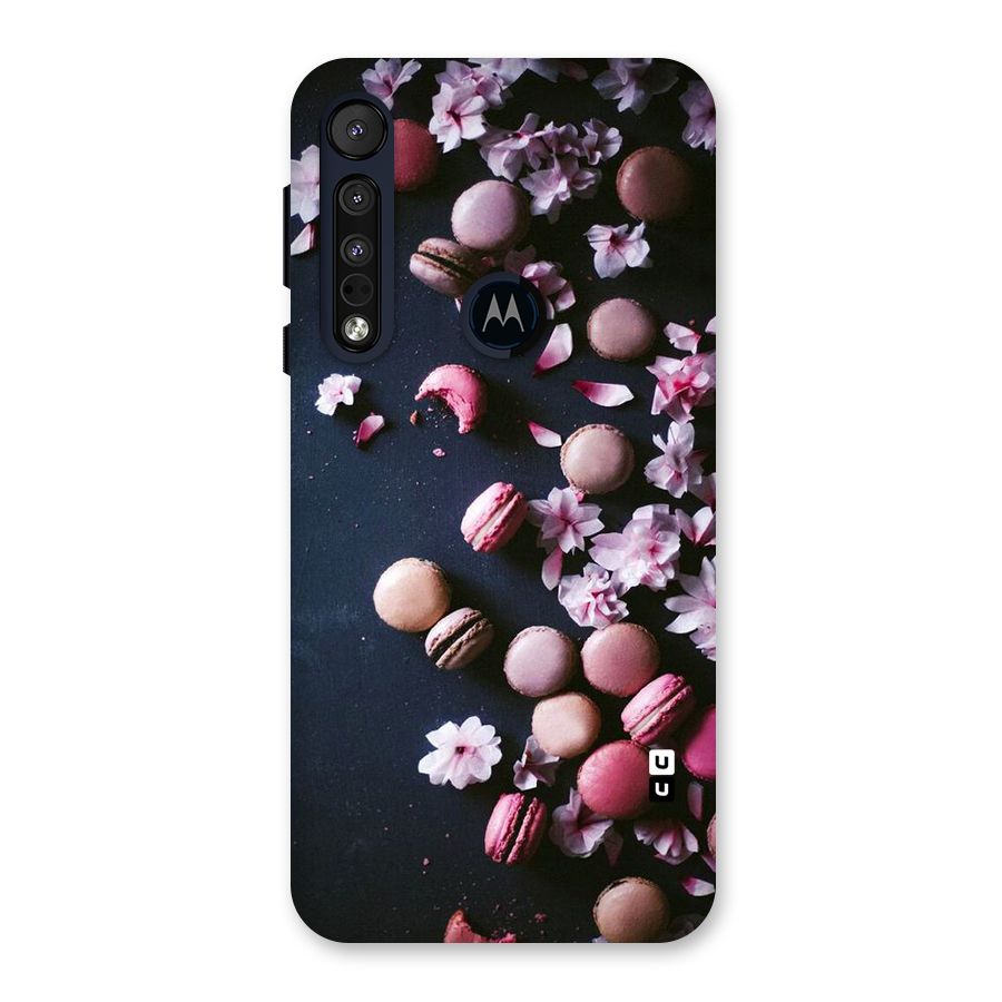 Macaroons And Cheery Blossoms Back Case for Motorola One Macro