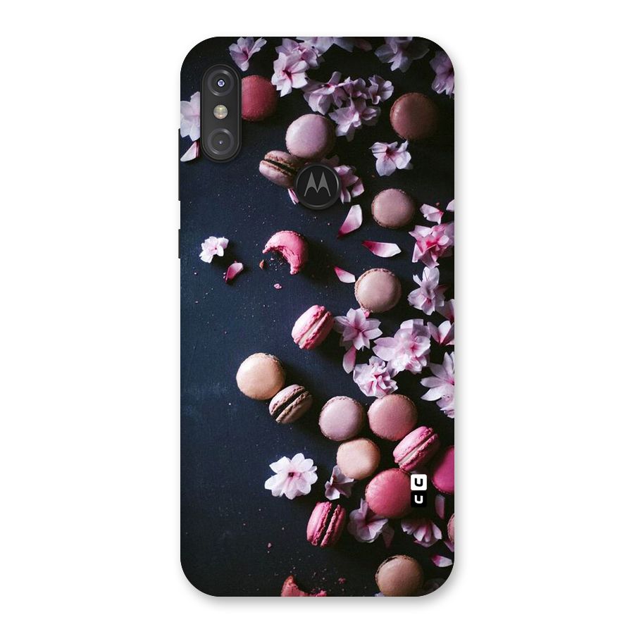 Macaroons And Cheery Blossoms Back Case for Motorola One Power
