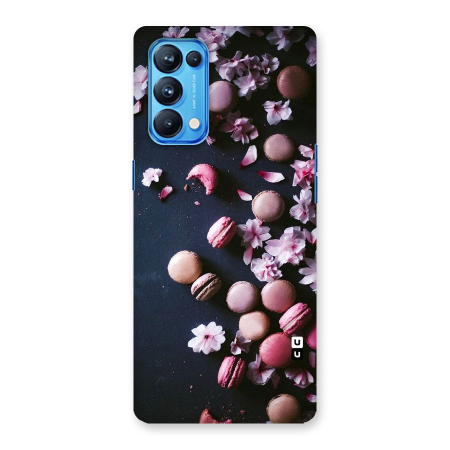 Macaroons And Cheery Blossoms Back Case for Oppo Reno5 Pro 5G
