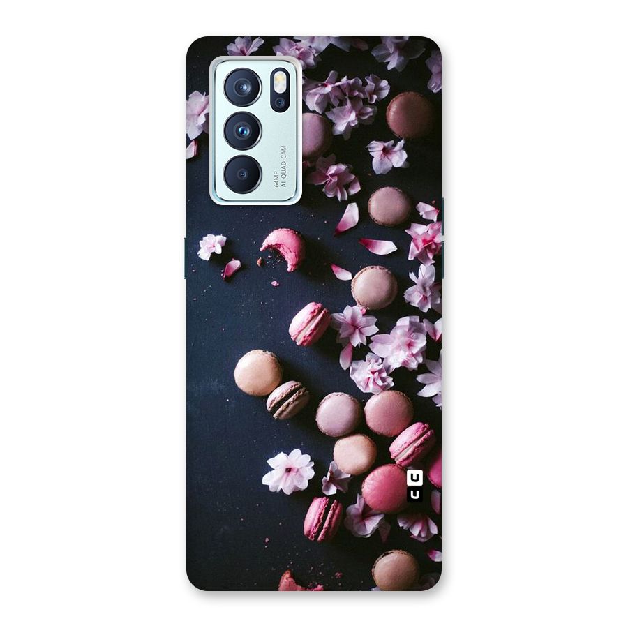 Macaroons And Cheery Blossoms Back Case for Oppo Reno6 Pro 5G